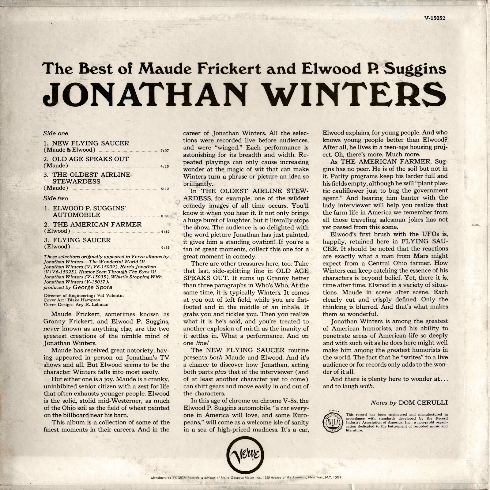 Vintage Stand Up Comedy Jonathan Winters Best Of Maude Frickert