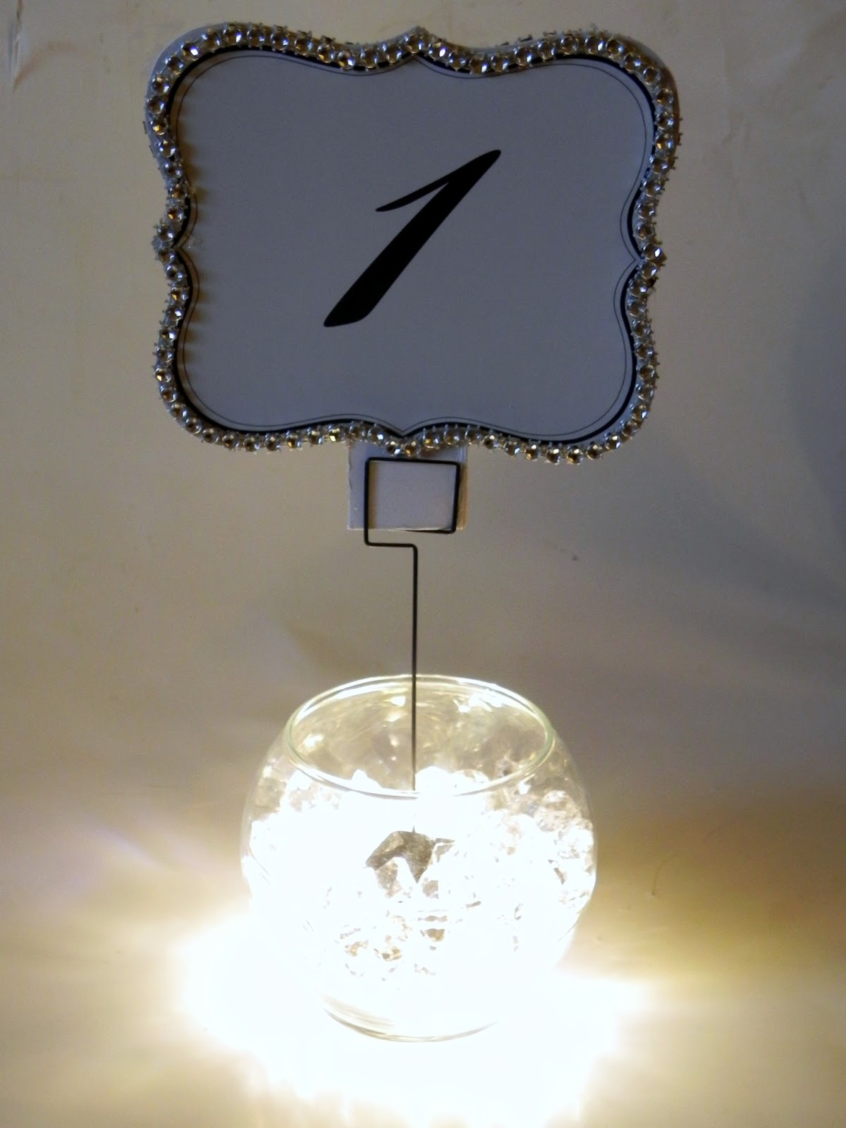Smart n Snazzy Wedding DIY Table Number Lighted Centerpiece