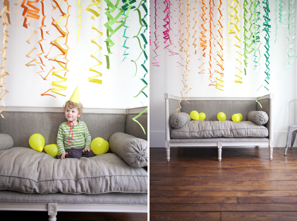 Party decoration: Accordion streamers!