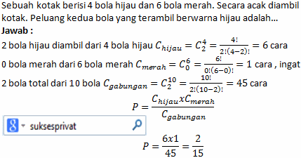 32 Contoh Soal Peluang Pengambilan Bola Warna Kumpulan Contoh Soal