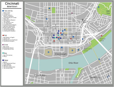 downtown Cincinnati Map