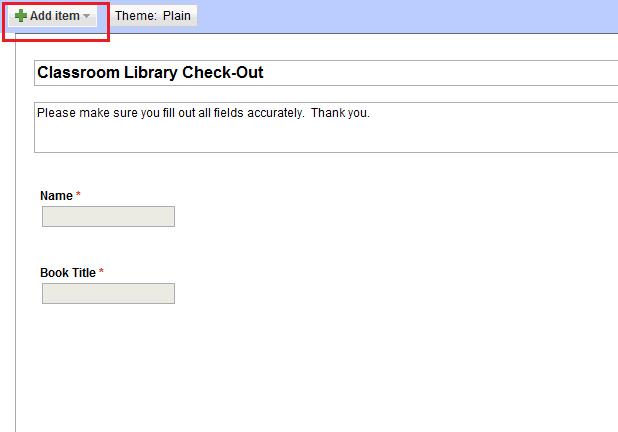 book checkout form