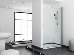 Glass shower wall