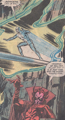 Mephisto, apparently breaking the fourth wall