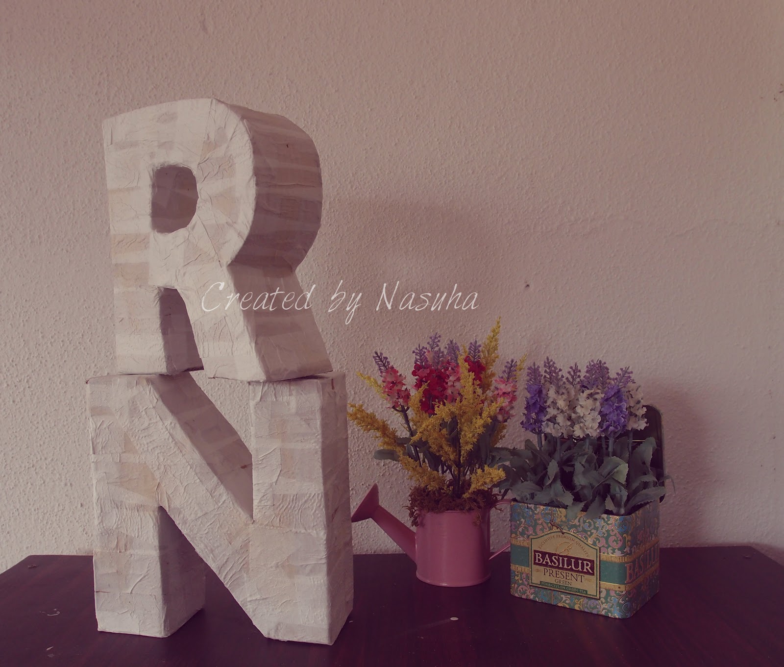 Created by Nasuha: Huruf 3d untuk hiasan meja guestbook~