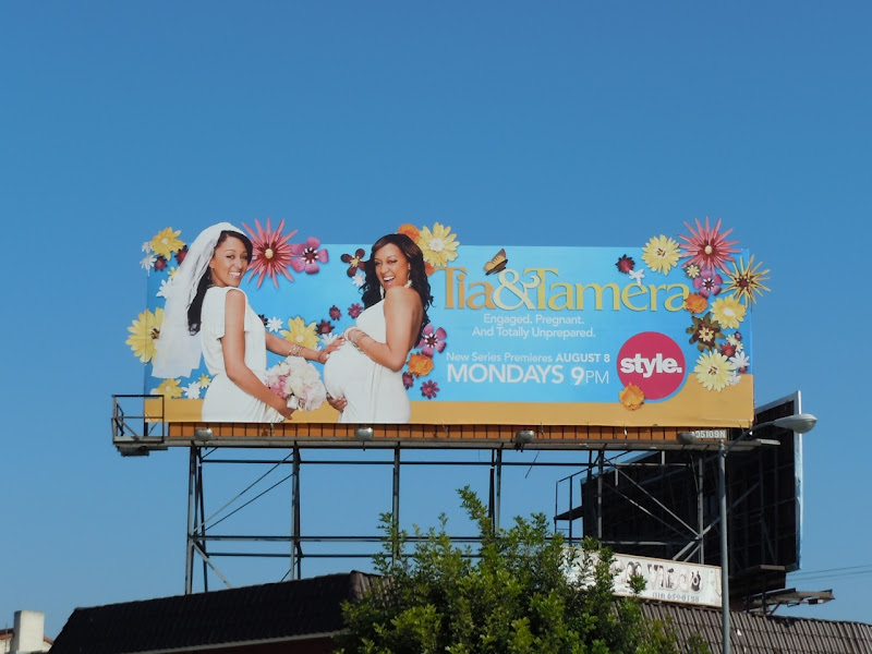 Tia and Tamera Style TV billboard