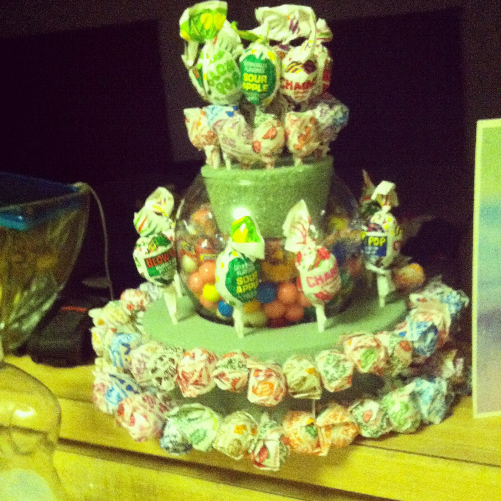 Rainbow Candy Centerpiece 4 Hats and Frugal