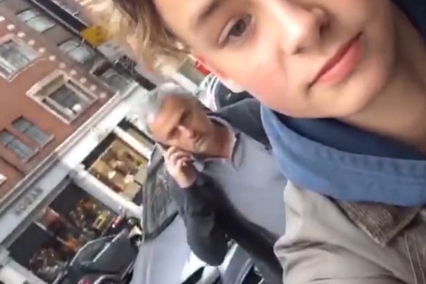 Video: Jose Mourinho Hits Little Boy in London For Recording With Mobile