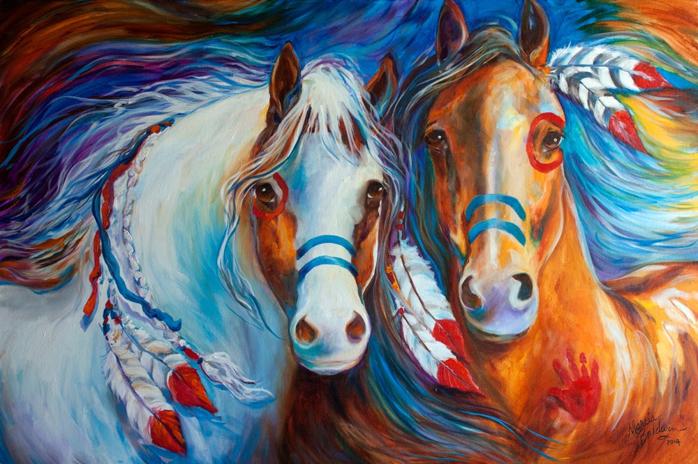 The gallery for > Native American Horse Paintings