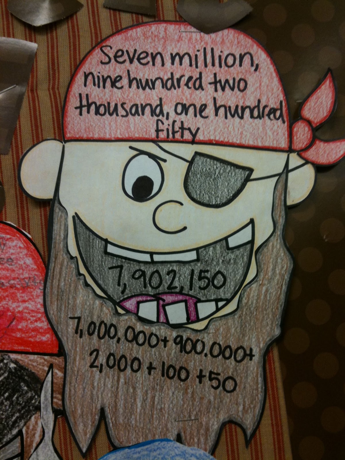 Tales of Frogs and Cupcakes: Pirate Place Value Bulletin Board