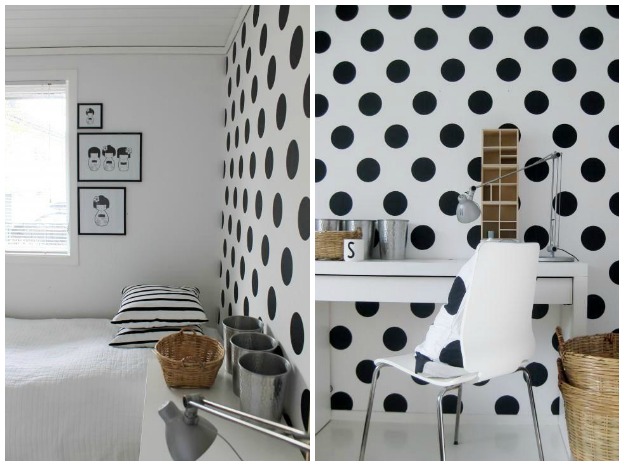 Inspiración y DIY con lunares home decor polka dots