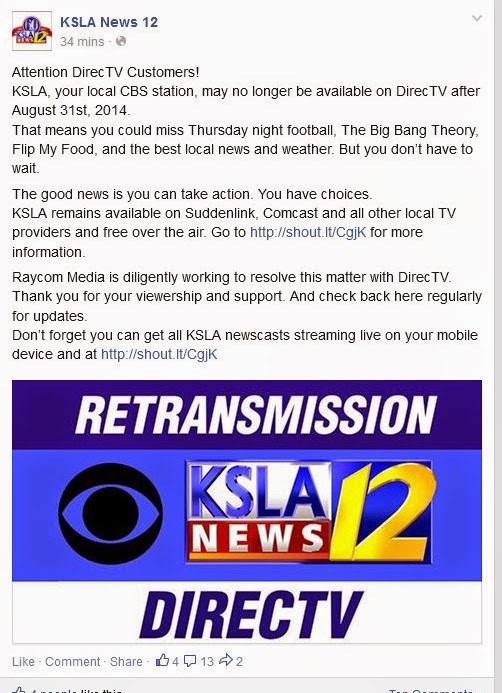 Arkansas TV NEWS ArkLaTex Station Still in Retrans Squabble With DirecTV