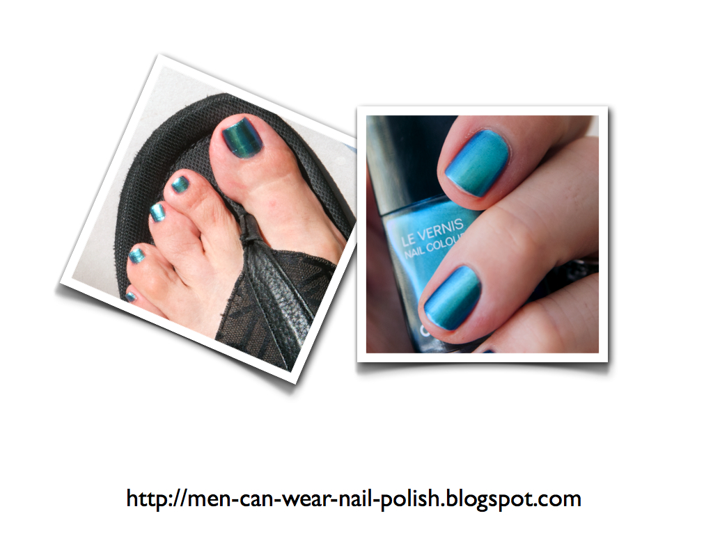 Men can wear nail polish Chanel Azure (657) Collectors Limited Edition