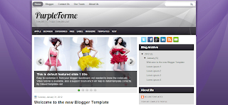 PurpleForme Blogger Template For Fashoin Blog