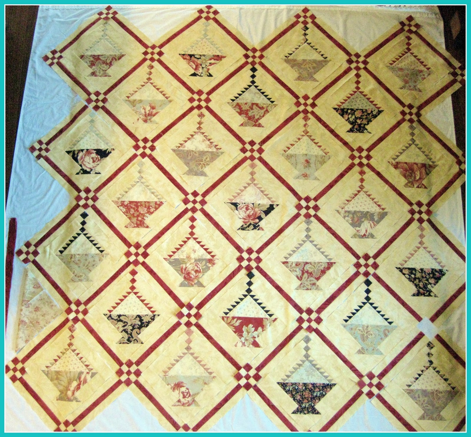 T. in the Burg Hanging Basket Quilt