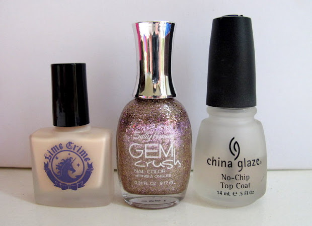 gradient glitter nails in 4 easy