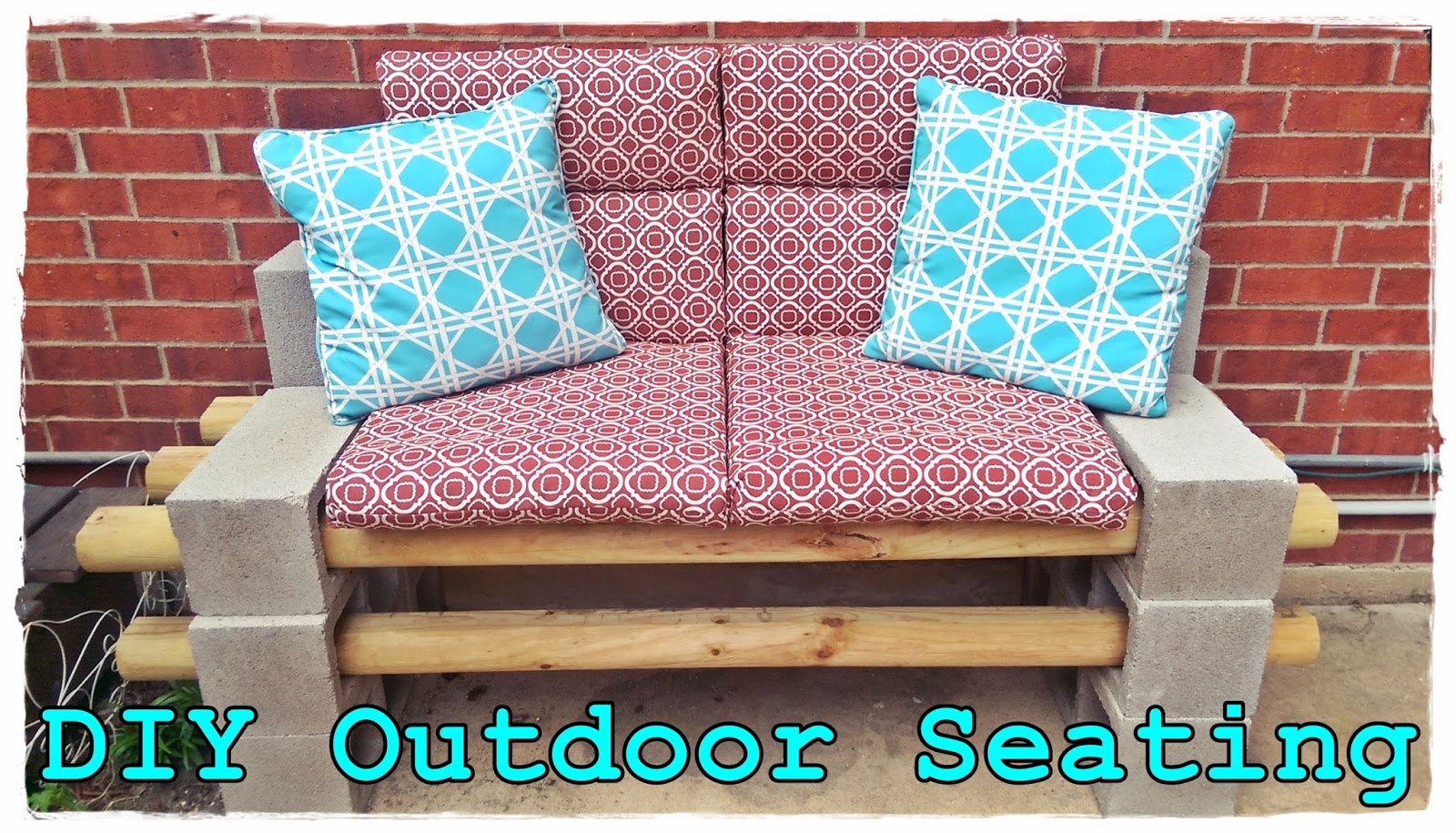 Megmade Creations Cinder Block Bench DoitYourself Outdoor Seating