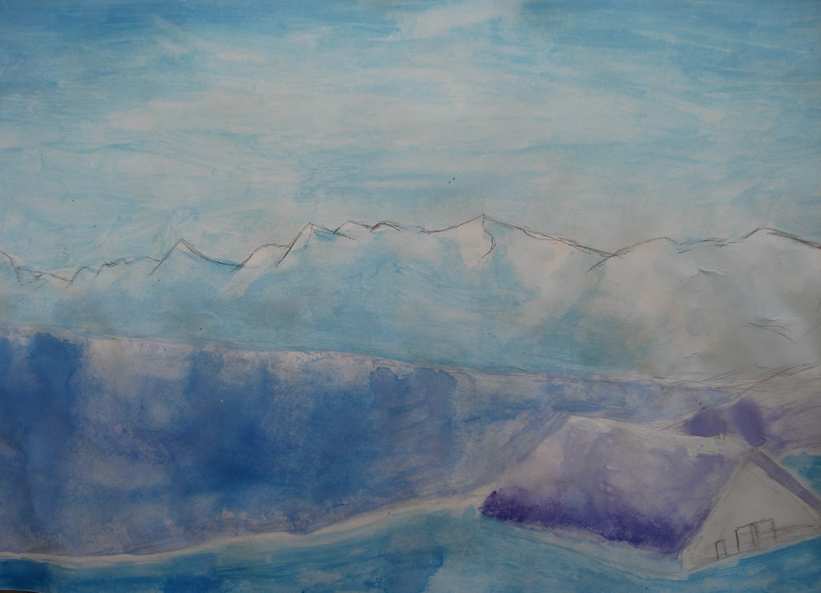 a faithful attempt: Winter White Landscape Paintings