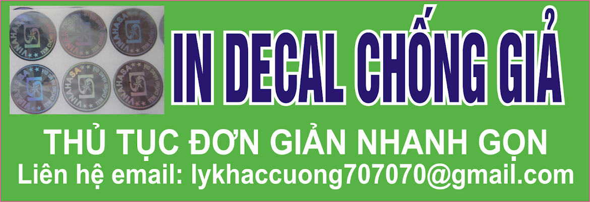 In decal chống giả