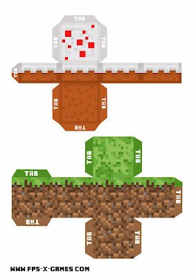 Minecraft printable grass and cake block Minecraft printable grass and cake block