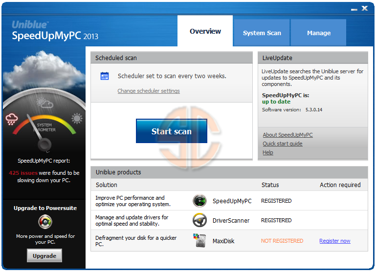 Uniblue SpeedUpMyPC 2013 5.3.0.14 Full Version