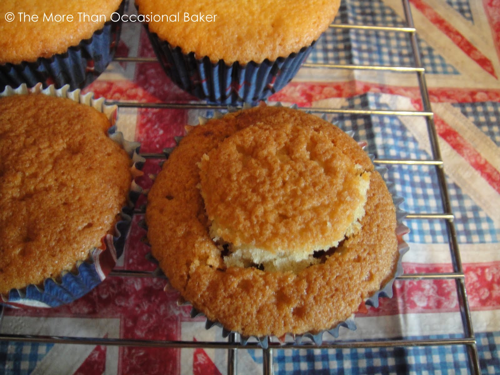 The more than occasional baker Jubilee Strawberries and Cream Cupcakes