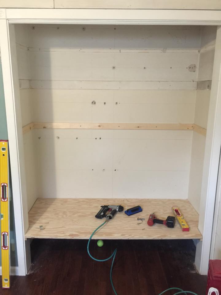 One Thrifty Chick Closet Makeover BuiltIn Guinea Pig Cage