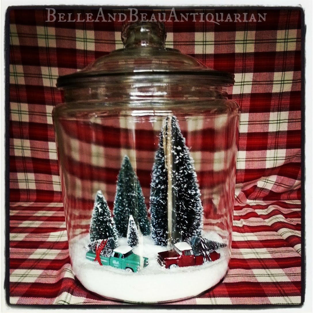 Belle & Beau Antiquarian Christmas Scenes in Glass Canister Jars