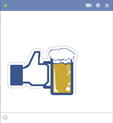 Hand with beer - FB sticker