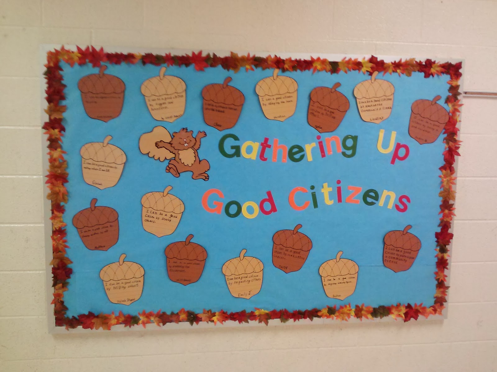 My Other Life in Third Grade Fall Bulletin Board Good Citizens
