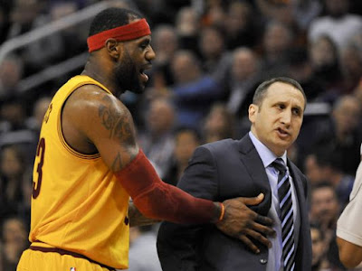 LeBron James and Coach David Blatt