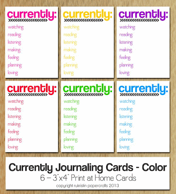 currently color edition journaling cards