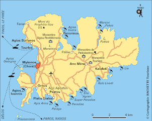 Carte de Mykonos