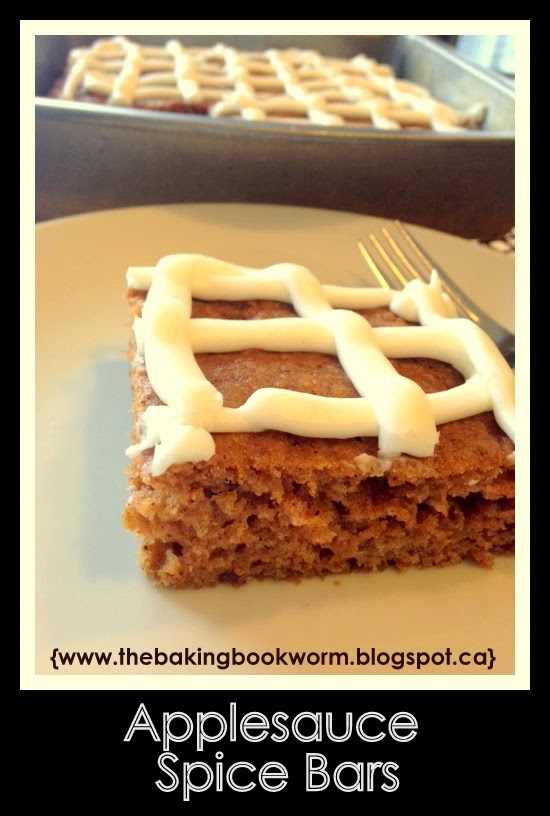 The Baking Bookworm Applesauce Spice Bars