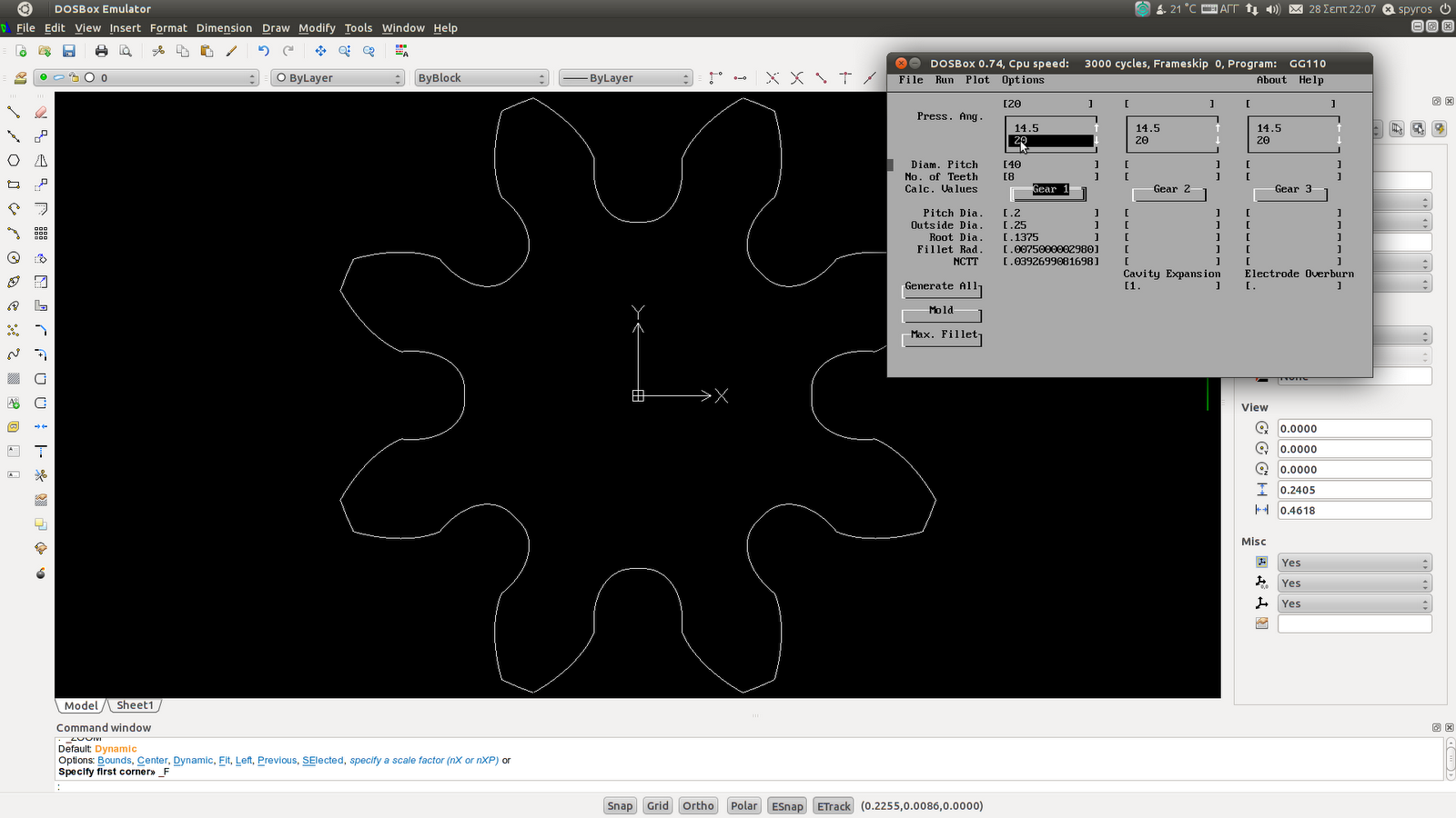 linux aided design gear design with linux