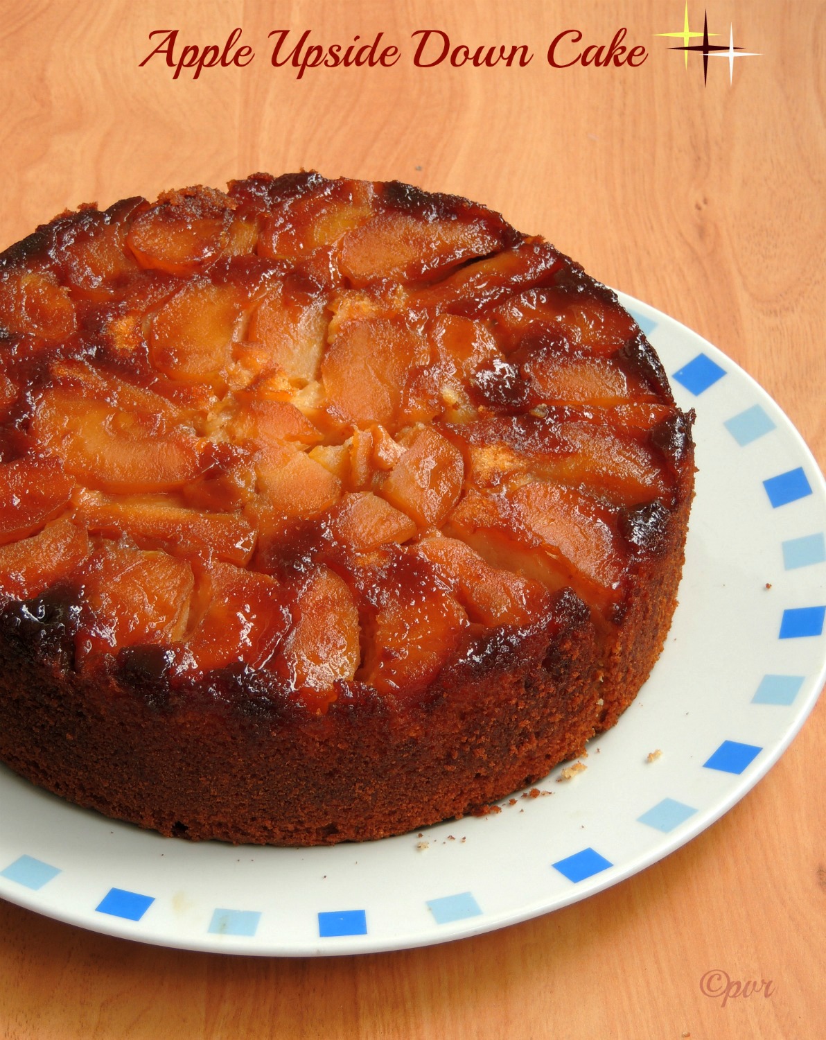 Recipe Of Eggless Apple Upside Down Cake Recipe Of Eggless Apple Upside Down Cake