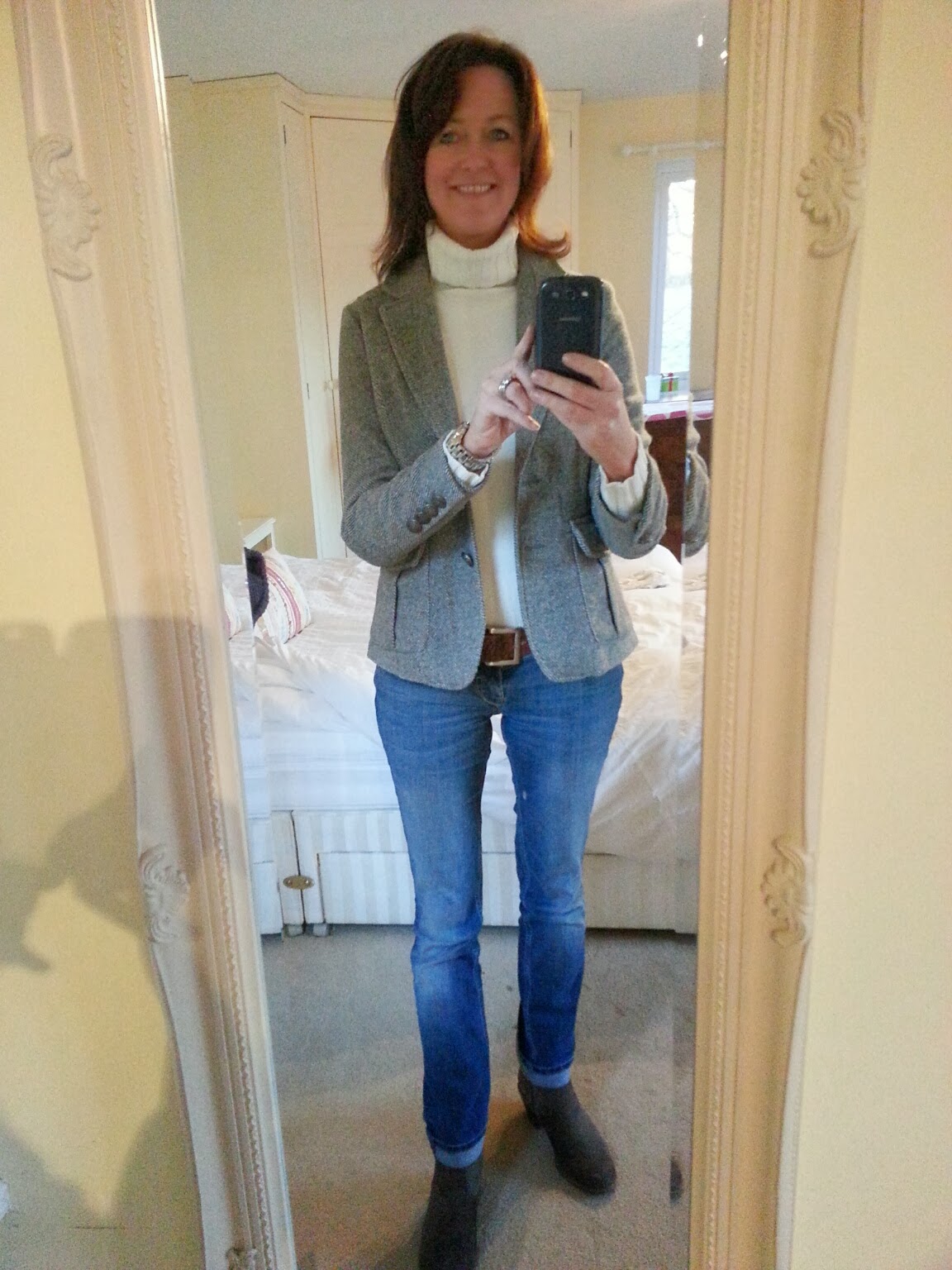 Avenue 57 Cream Polo Neck Jumper