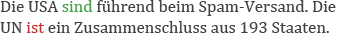 Beispielsatz für die Schreibweise von Kurzwörtern und Abkürzungen