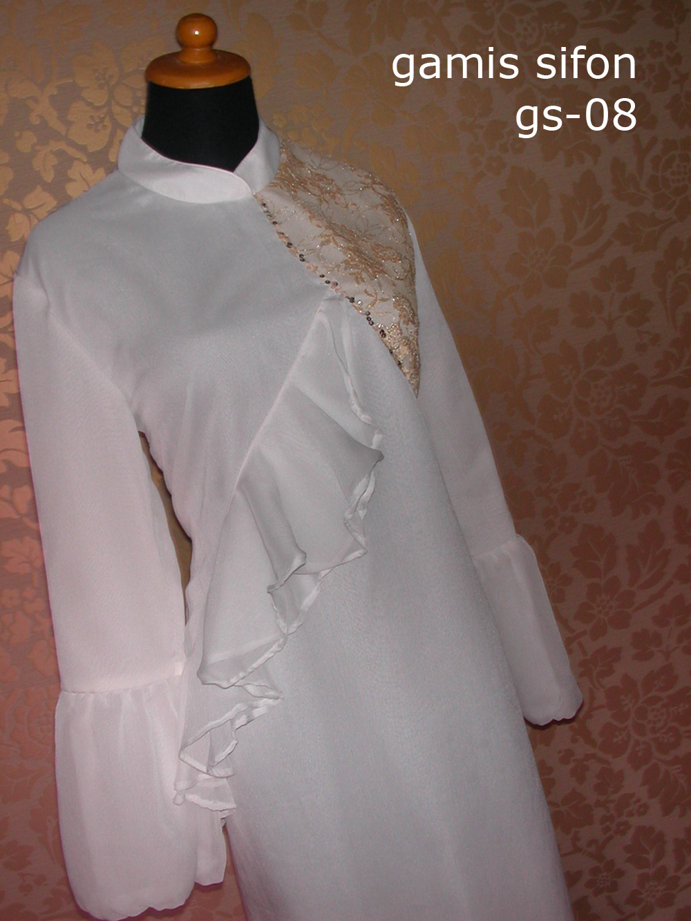 stock butikku gamis sifon serba putih