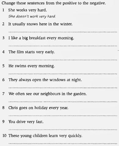 Outside My Classroom: GRAMMAR PRACTICE: Present simple (forms)