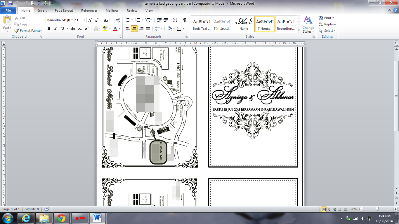 Niezanan Diy My Wedding Card