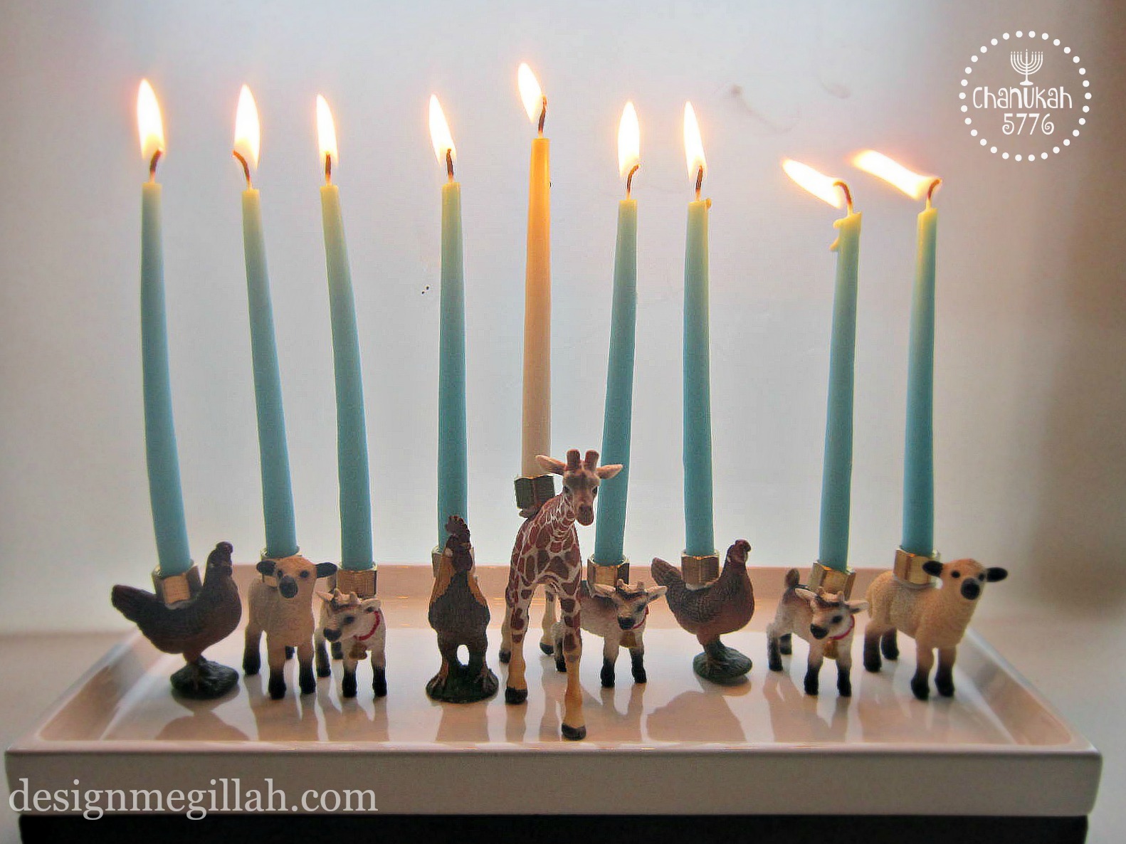 Design Megillah Kosher Animal Menorah
