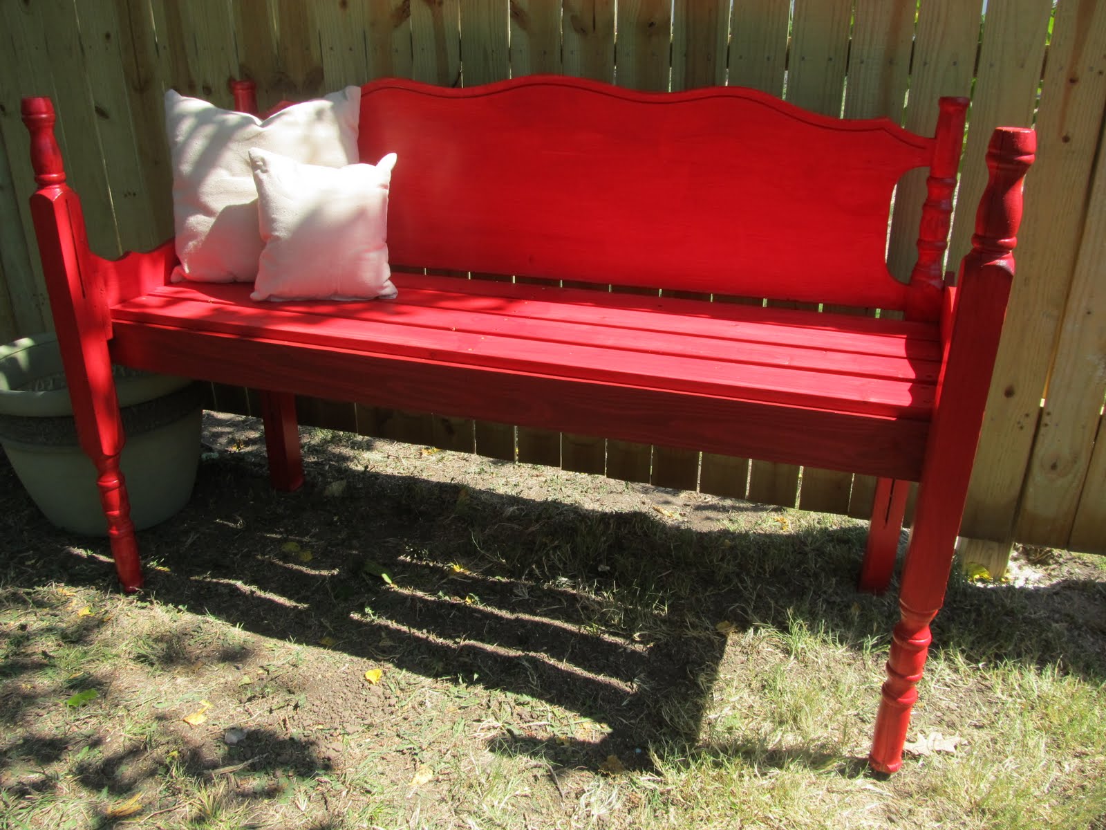 Happy As A Lark Headboard Garden Bench