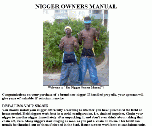 CIENCIA & RAZA - SCIENTIFIC RACE: Official Nigger Owner’s Manual