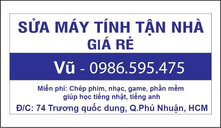 Dịch vụ cài đặt, sửa chứa máy bàn, laptop 2015 tại Tp.HCM 100k