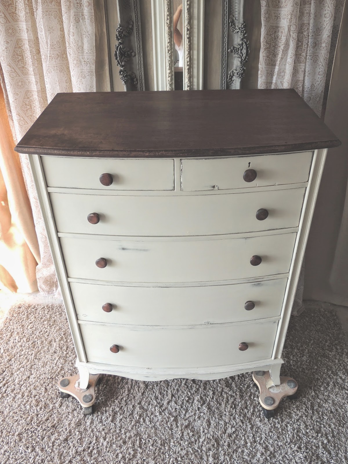 Stained and chalk painted dresser Stained and chalk painted dresser