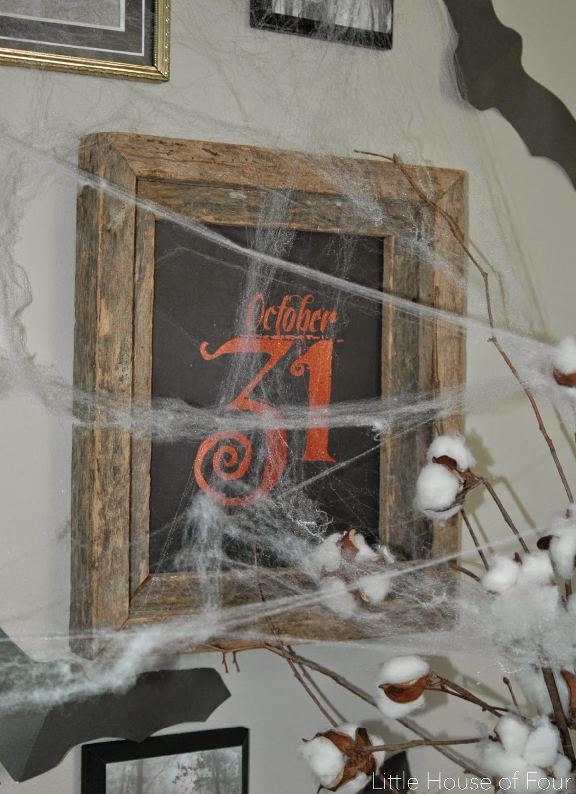 DIY Spooky Halloween Mirror and Gallery Wall Little House of Four