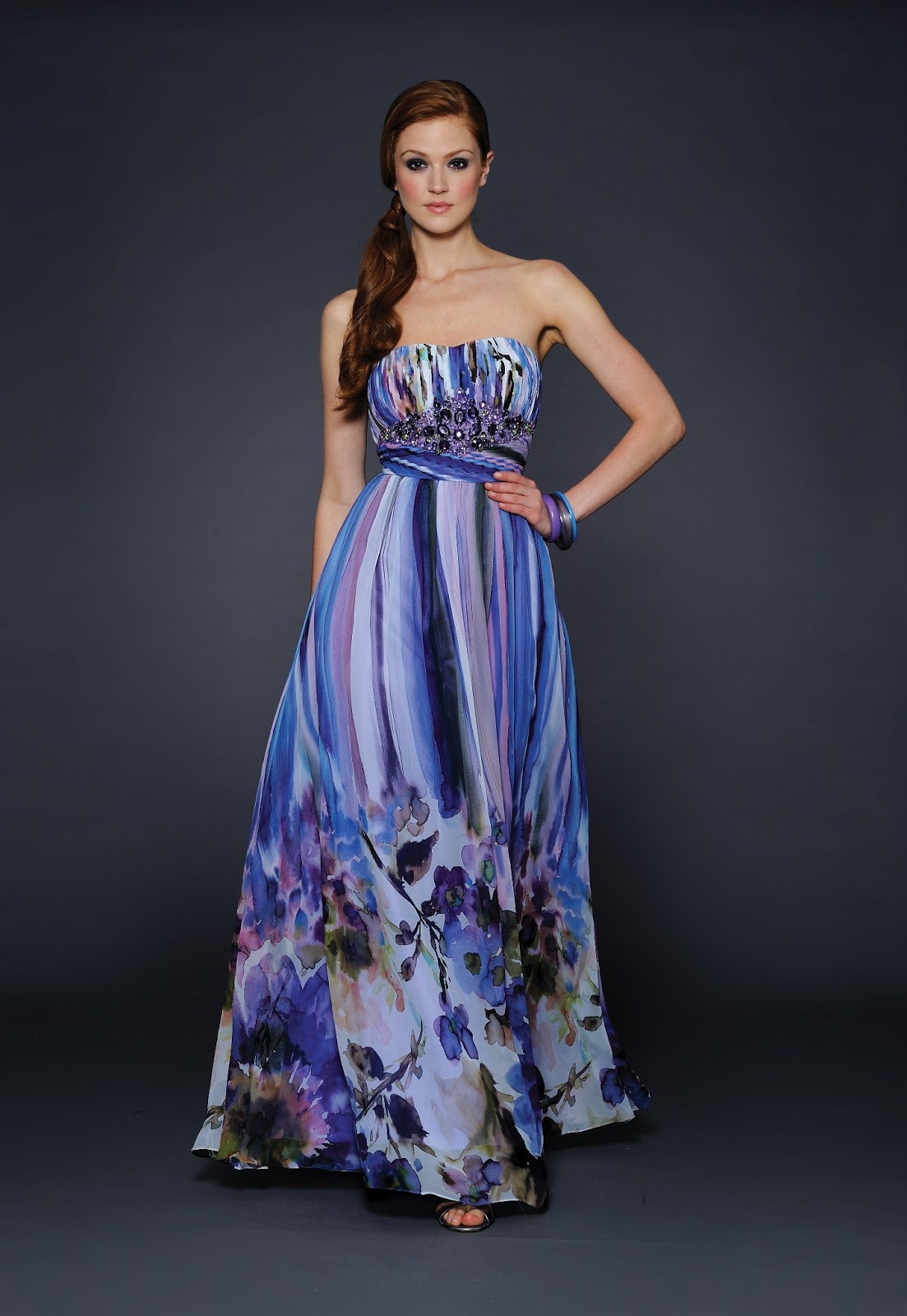 Blog of Wedding and Occasion Wear Print Long Dresses for 2013 Summer