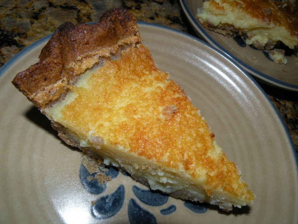 Winged Musings Buttermilk Pie with Pecan Crust