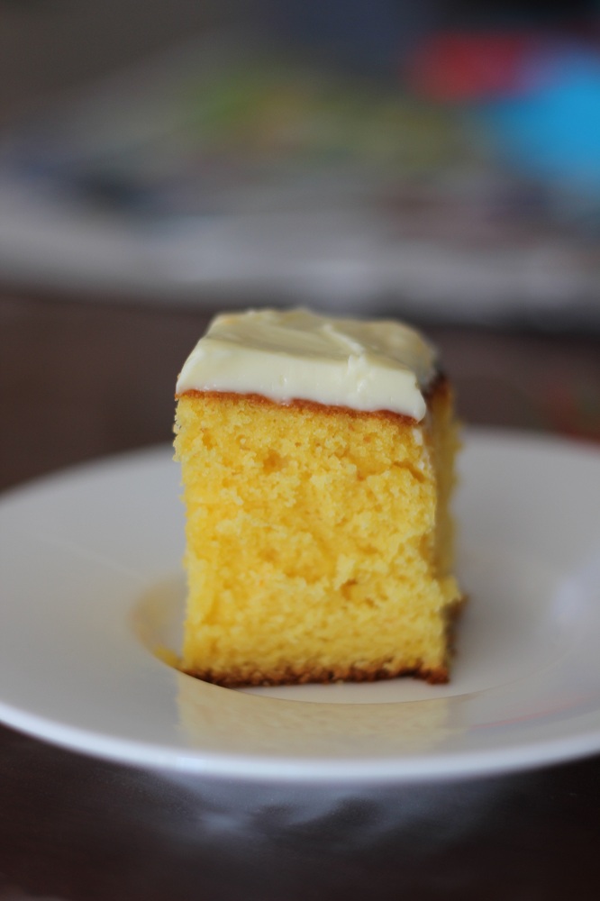 Grow, Bake, Run Tangerine Custard Cake